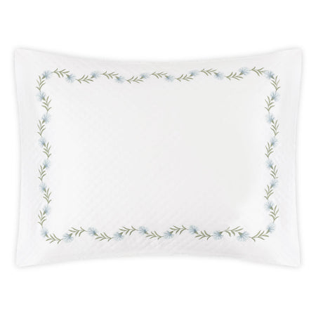 Daphne Matelassé in Bluebell |  Matouk Pillow Sham at Fig Linens and Home