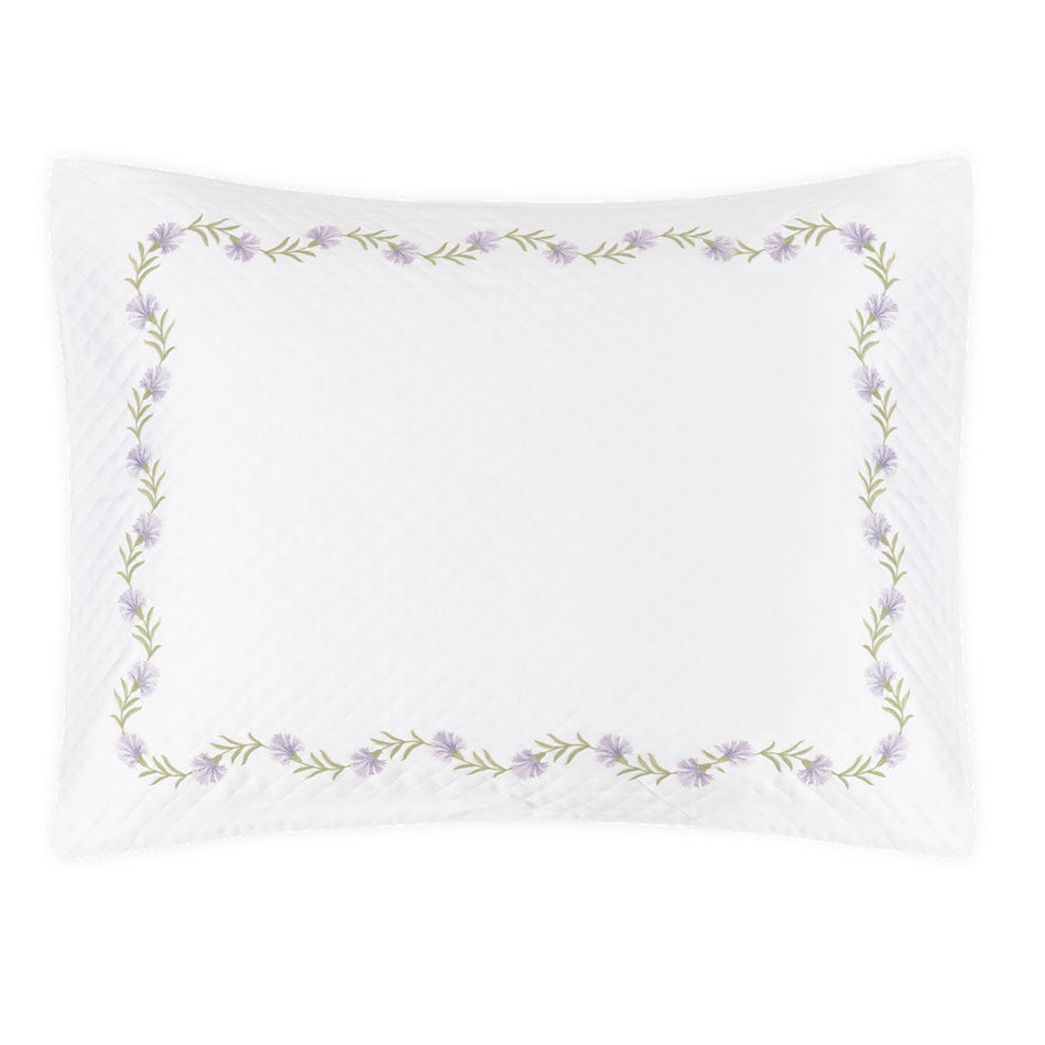 Daphne Matelassé in Lilac |  Matouk Pillow Sham at Fig Linens and Home