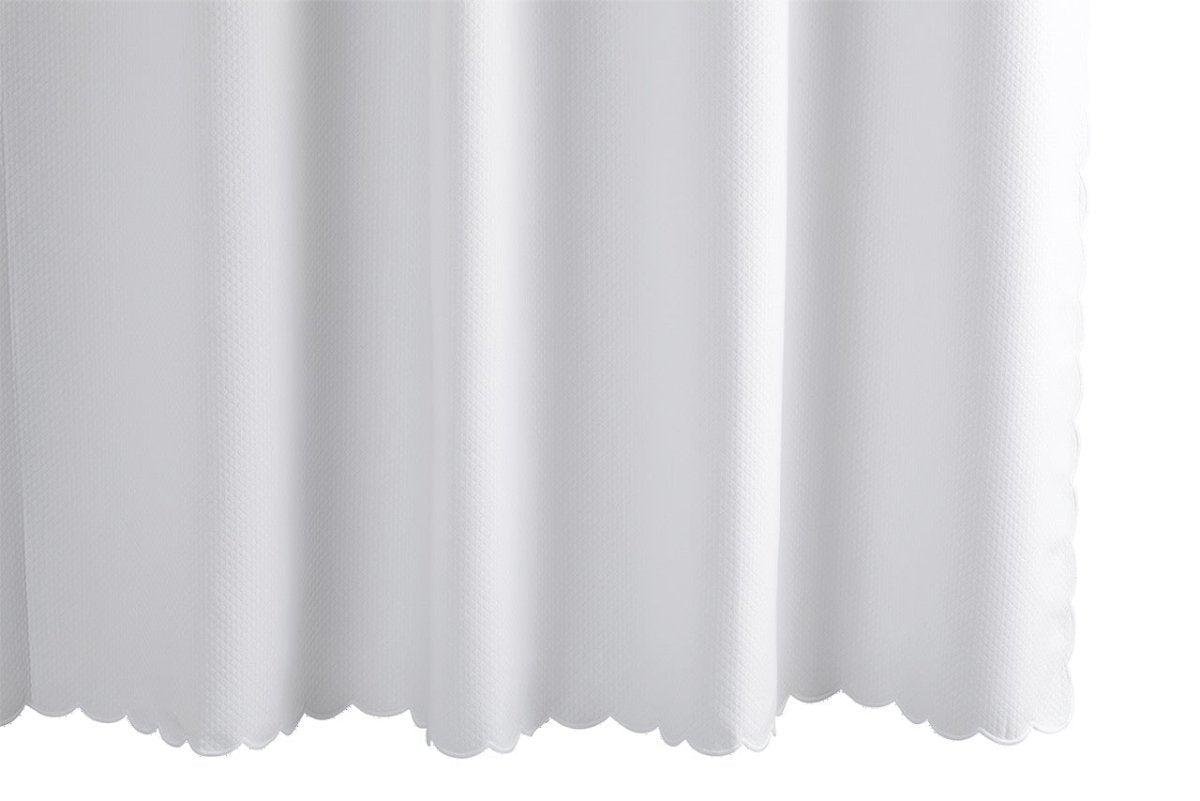 Shower Curtain with Scallop Hem | Matouk at Fig Linens and Home