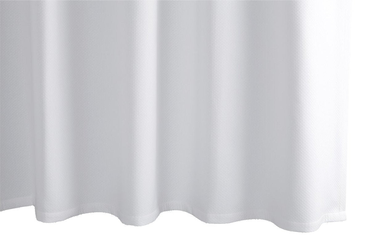Matouk Diamond Pique Shower Curtain with Straight Hem - Tailored Shower Curtains
