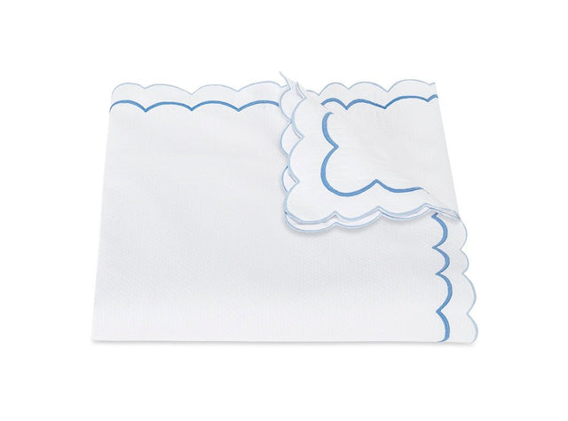 Matouk Duvet Cover Azure Blue India Pique | Fig Linens and Home