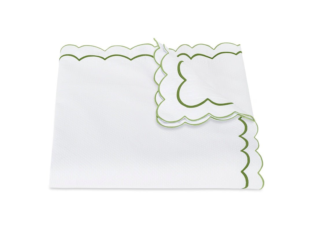 Matouk Duvet Cover Grass Green India Pique | Fig Linens and Home