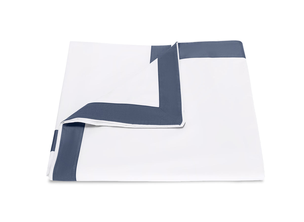 Matouk Emory Duvet Cover in Steel Blue at Fig Linens and Home