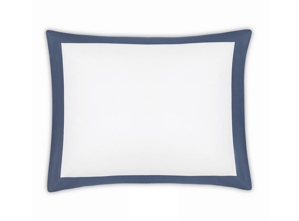 Pillow Sham - Matouk Emory Pillow Sham in Steel Blue at Fig Linens and Home