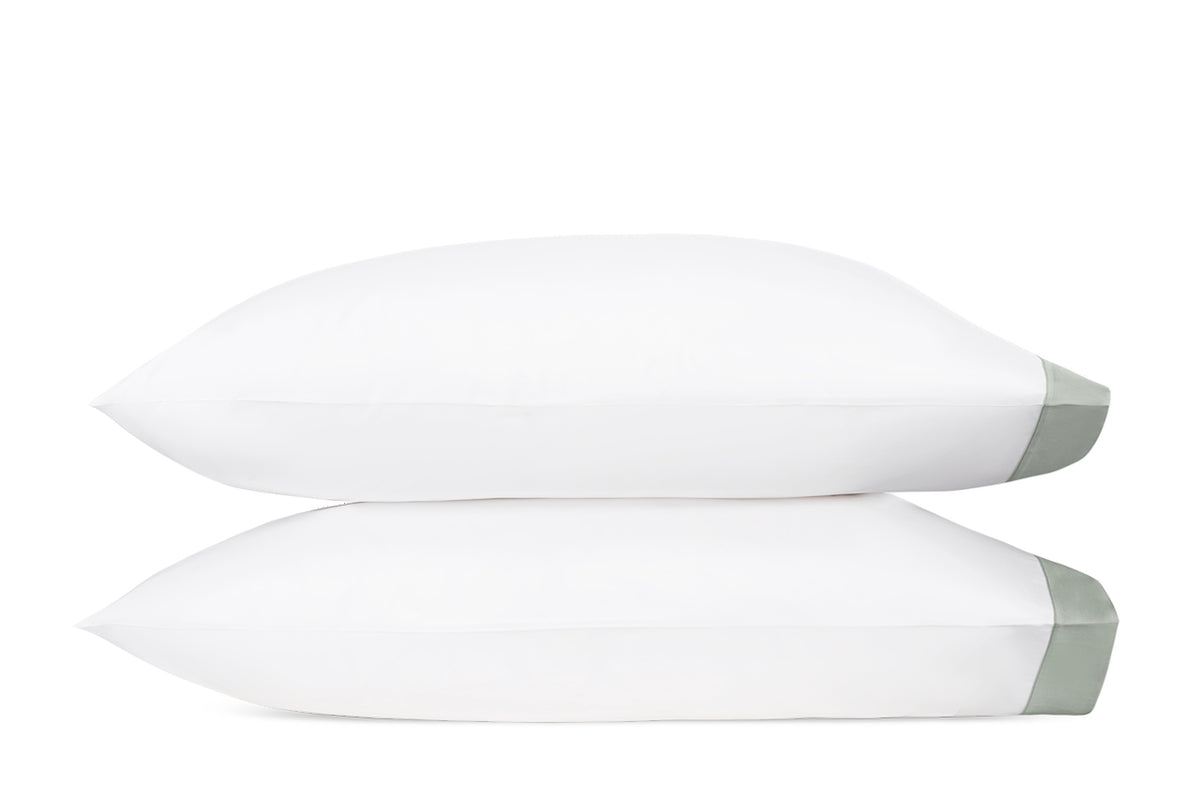 Matouk Emory Pillowcases in Celadon at Fig Linens and Home
