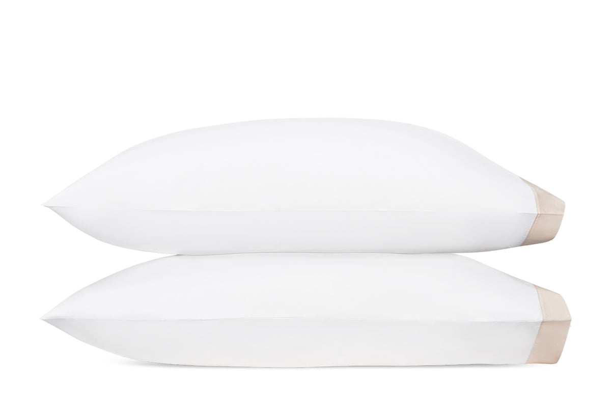 Matouk Emory Pillowcases in Dune at Fig Linens and Home