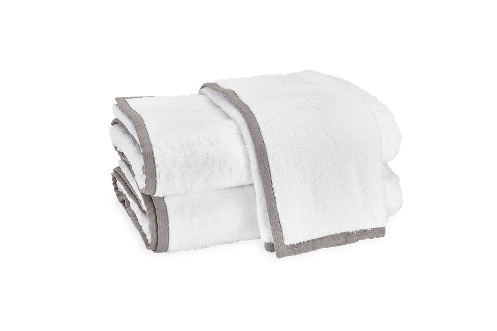 Enzo Grey Bath Towels | Matouk at Fig Linens