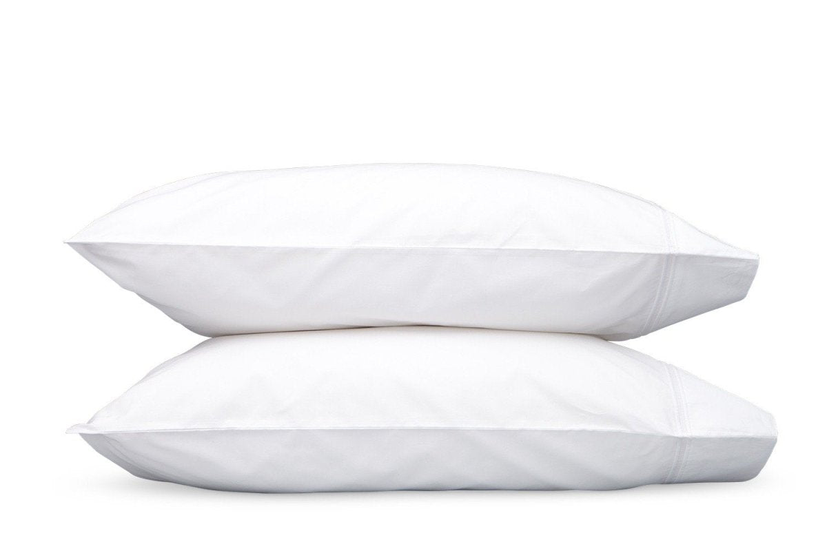 Essex White Pillowcases | Matouk Percale Bedding