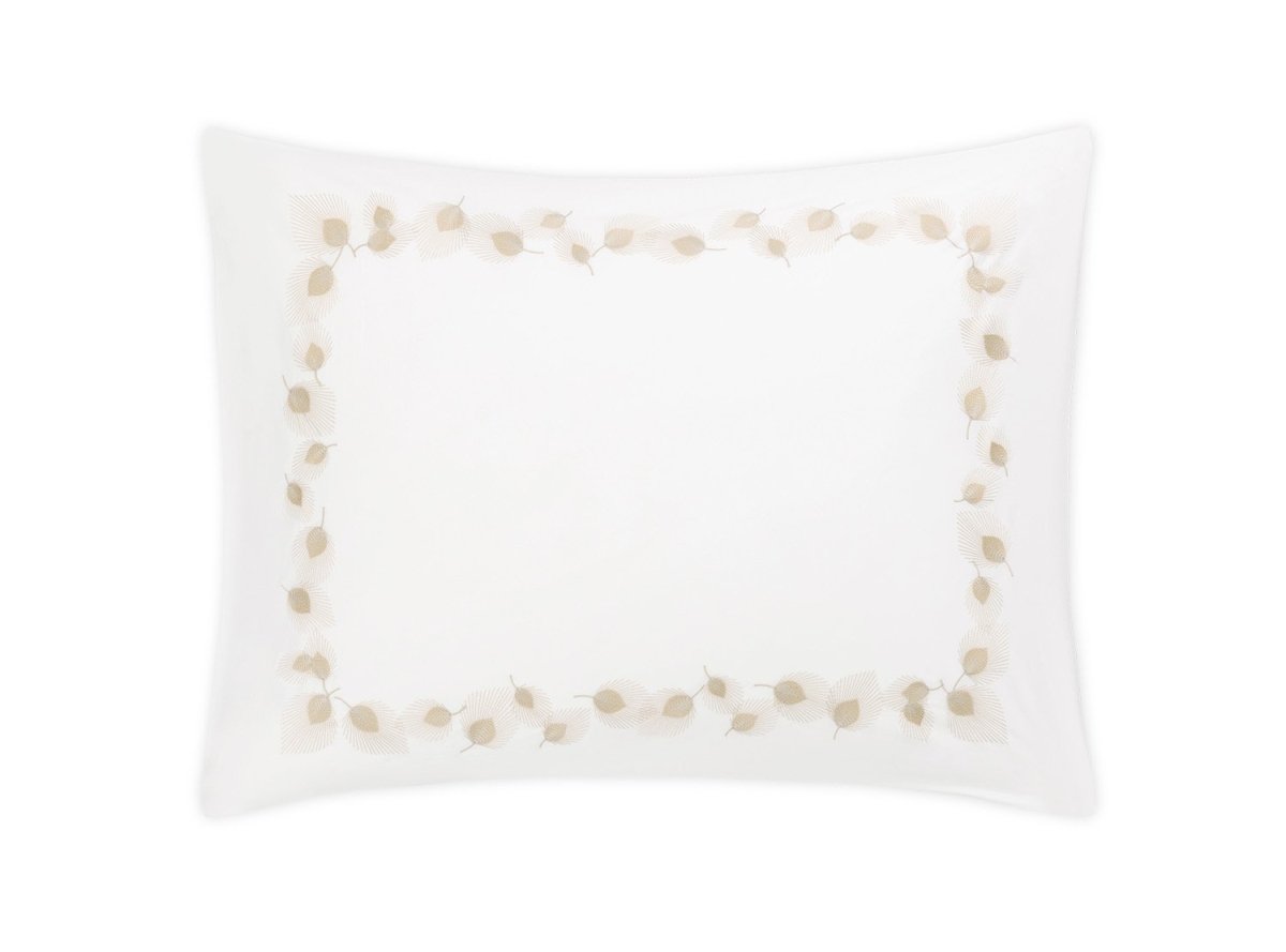 Matouk Feather Champagne Pillow Sham - Giza Percale Bedding at Fig Linens