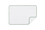 Bath Mat - Matouk White Giza Tub Mat with Clover Green Trim