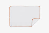 Bath Mat - Matouk White Giza Tub Mat with Orange Trim