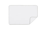 Bath Mat - Matouk White Giza Tub Mat with Sterling Gray Trim