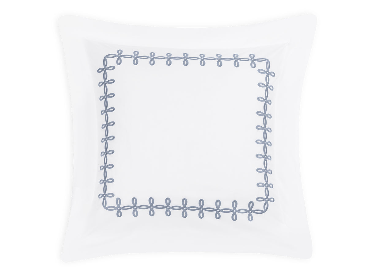 Euro Sham - Gordian Knot Wedgwood Percale Bedding by Matouk at Fig Linens and Home