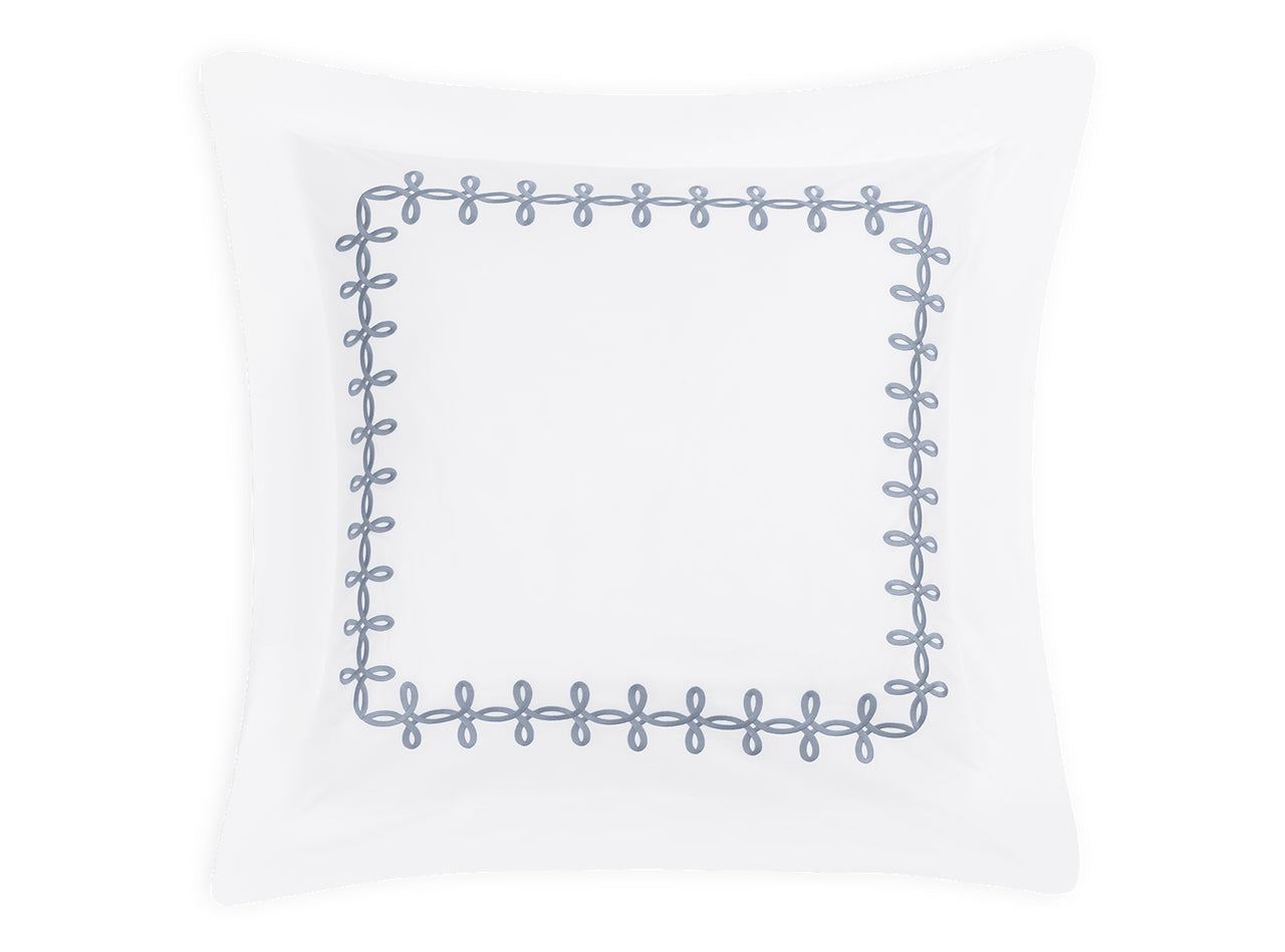 Euro Sham - Gordian Knot Wedgwood Percale Bedding by Matouk at Fig Linens and Home