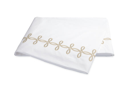Flat Sheet - Gordian Knot Truffle Percale Bedding by Matouk at Fig Linens and Home