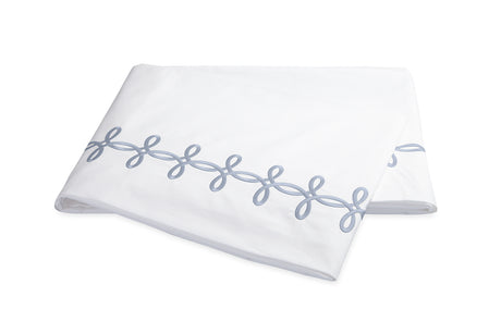 Flat Sheet - Gordian Knot Wedgwood Percale Bedding by Matouk at Fig Linens and Home