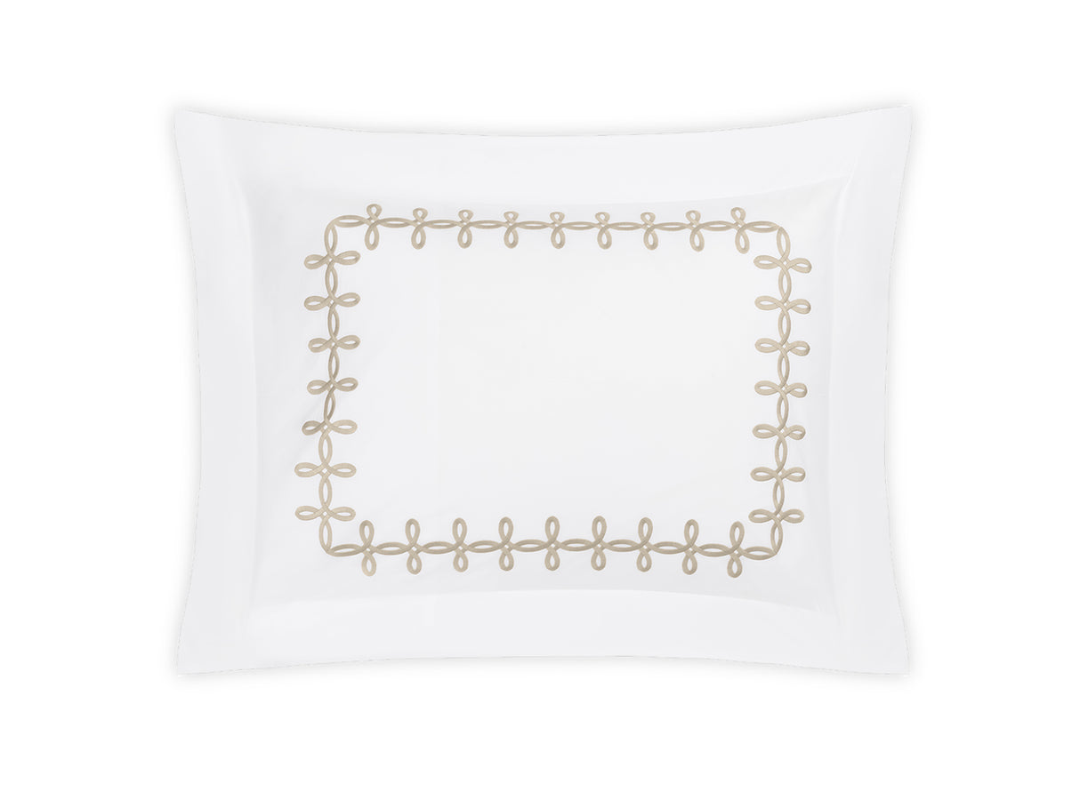 Pillow Sham - Gordian Knot Truffle Percale Bedding by Matouk at Fig Linens and Home