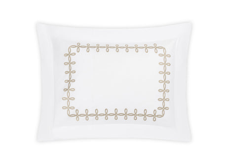 Pillow Sham - Gordian Knot Truffle Percale Bedding by Matouk at Fig Linens and Home