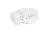 Gordian Knot Towels in Jade | Matouk Bath at Fig Linens and Home