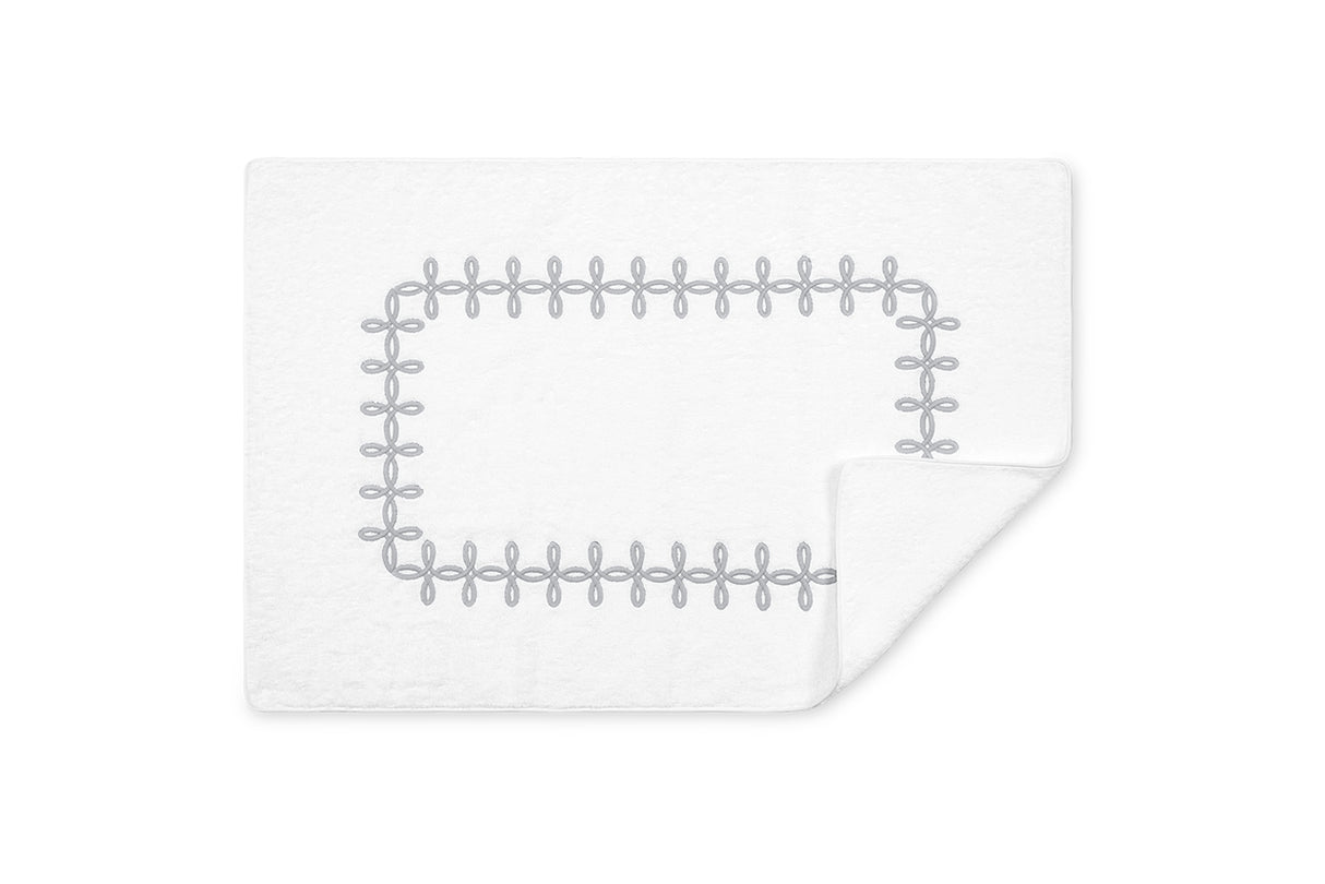 Matouk Gordian Knot Bath Tub Mat in Silver | Fig Linens and Home