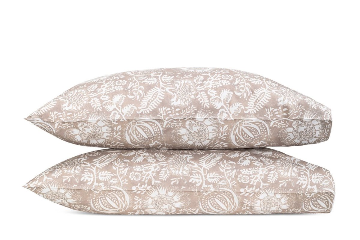 Matouk Schumacher Pillowcases - Granada Dune Standard Case Pair at Fig Linens and Home