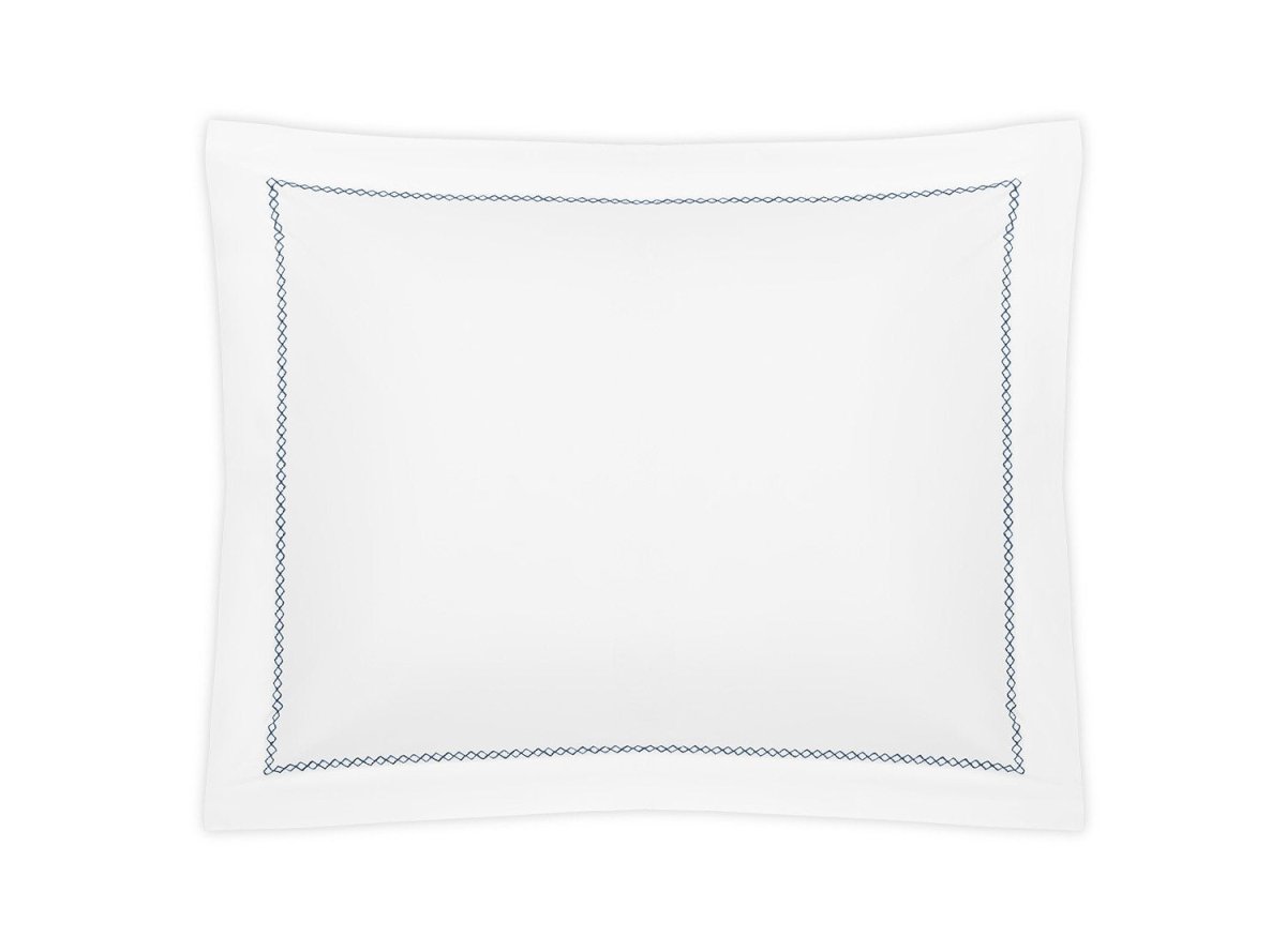 Matouk Hatch Navy Pillow Sham | Fig Linens