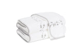 Matouk Jasmine Giza Towels with Cloud Embroidery at Fig Linens and Home