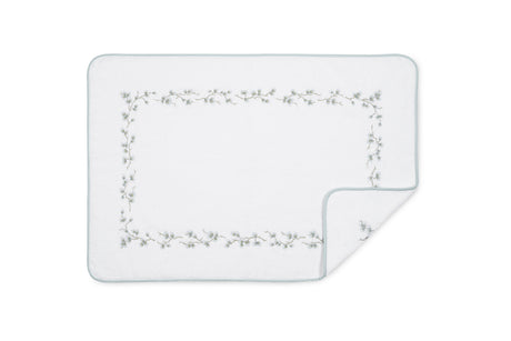 Matouk Jasmine Giza Bath Tub Mat in Pool Embroidery at Fig Linens and Home