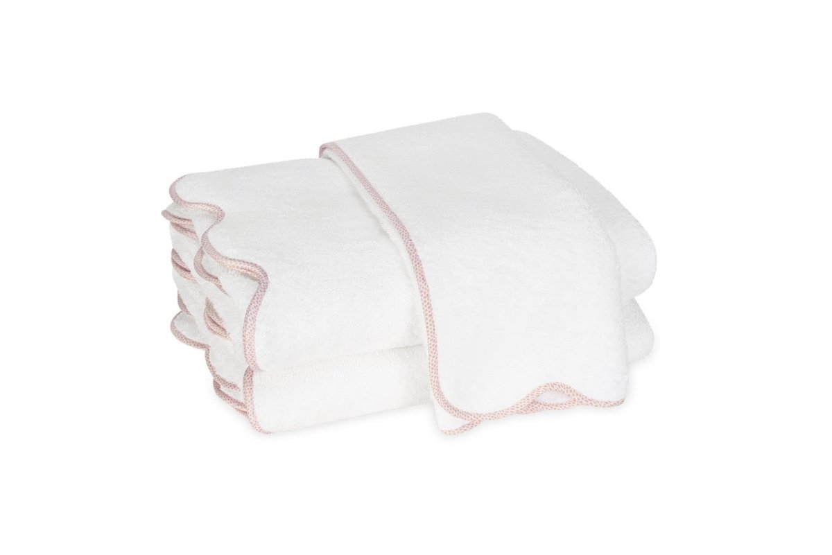 Jasper Hand Towel 18 x 32 Peony Pink | Matouk at Fig Linens and Home 