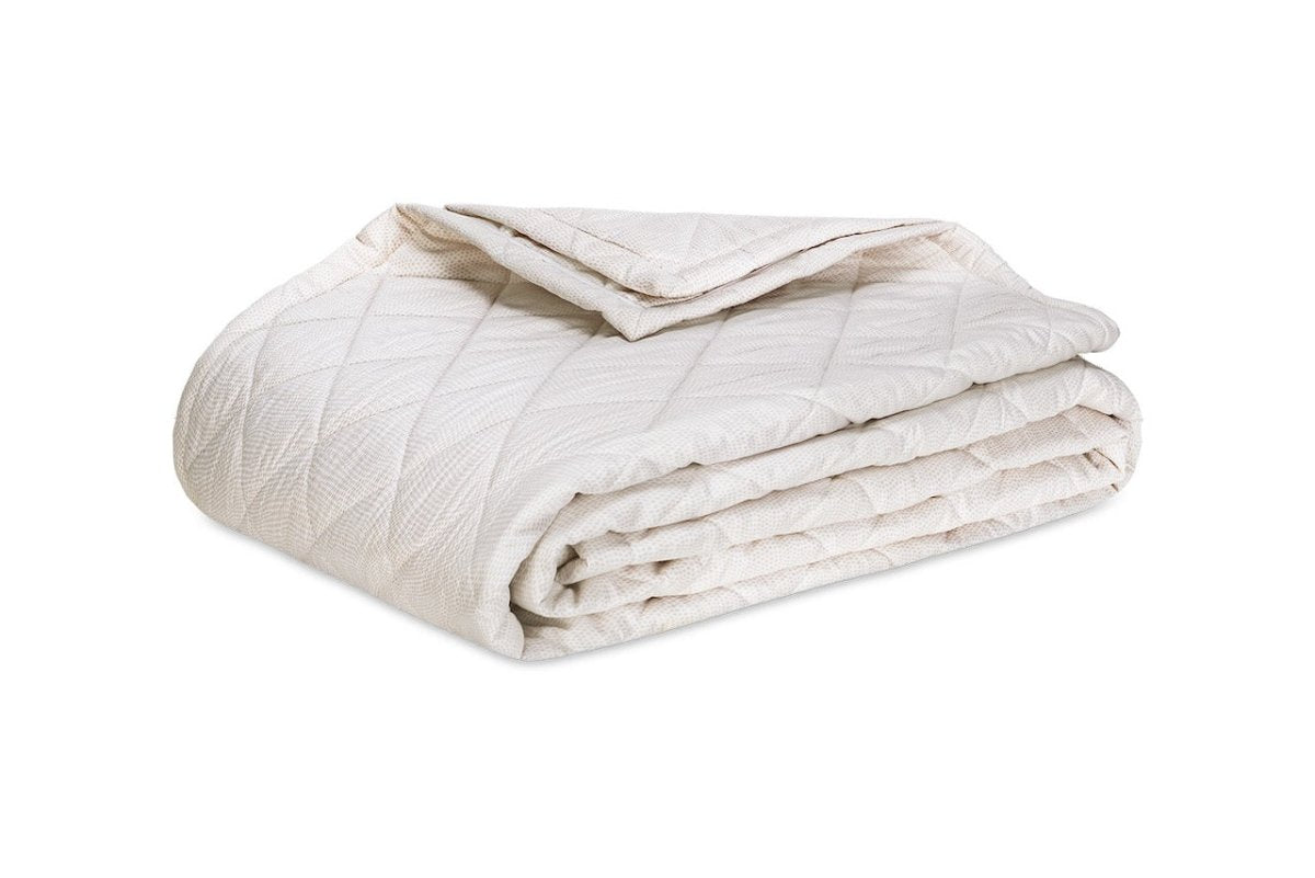 Matouk Jasper Quilted - Dune Quilted Twin Coverlet at Fig Linens and Home
