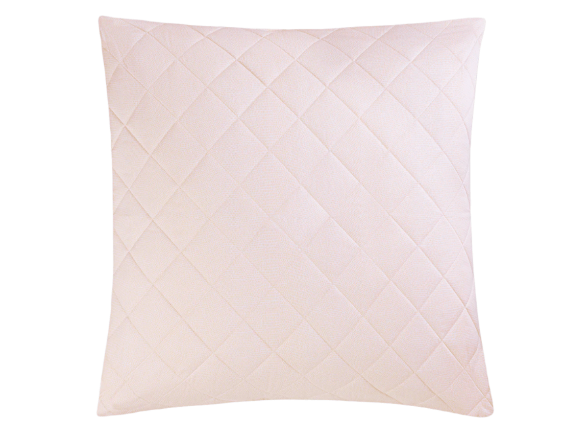 Matouk Jasper Quilted Euro Sham in Peony Pink at Fig Linens and Home