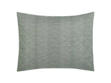 Matouk Jasper Quilted - Green Quilted King Sham at Fig Linens and Home