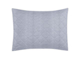 Matouk Jasper Quilted - Steel Blue Quilted King Sham at Fig Linens and Home