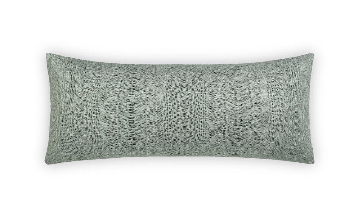Matouk Jasper Quilted - Green Quilted Lumbar Pillow Sham at Fig Linens and Home