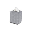 Jasper Tissue Box Cover in Charcoal by Matouk | Bathroom accessories at Fig Linens and Home
