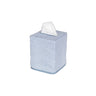 Jasper Tissue Box Cover in Hazy Blue by Matouk | Bathroom accessories at Fig Linens and Home