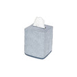 Jasper Tissue Box Cover in Steel Blue by Matouk | Bathroom accessories at Fig Linens and Home