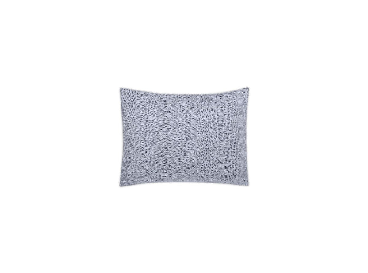 Matouk Jasper Quilted - Steel Blue Quilted Boudoir Sham at Fig Linens and Home