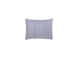 Matouk Jasper Quilted - Steel Blue Quilted Boudoir Sham at Fig Linens and Home