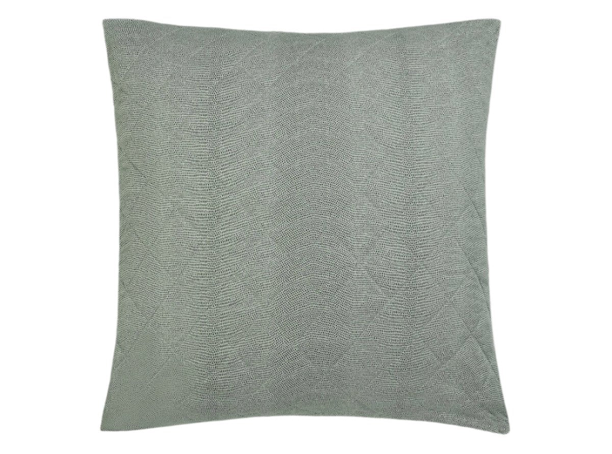 Matouk Jasper Quilted - Green Quilted Euro Pillow Cover at Fig Linens and Home