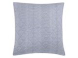 Matouk Jasper Quilted - Steel Blue Quilted Euro Sham at Fig Linens and Home