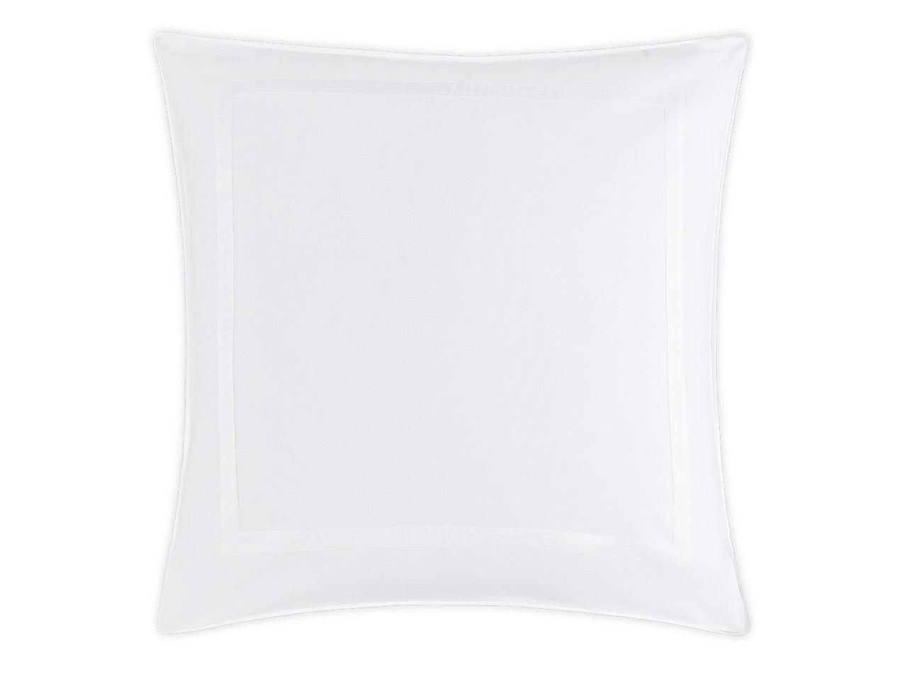 Matouk Louise Pique Euro Sham 27 x 27 White - M173 at Fig Linens and Home