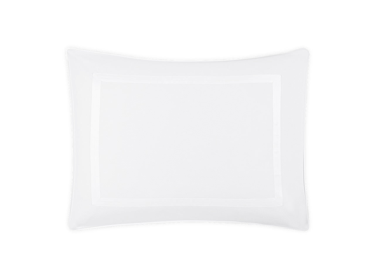 Matouk Louise Pique King Sham 21 x 36 White - M173 at Fig Linens and Home