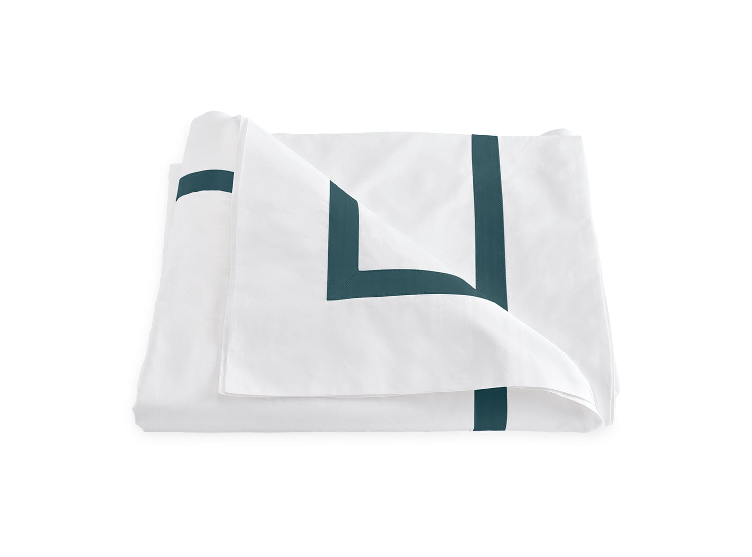 Duvet Cover - Matouk Lowell Deep Jade Bedding at Fig Linens and Home