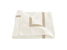 Duvet Cover - Lowell Champagne on Ivory Percale Bedding at Fig Linens and Home
