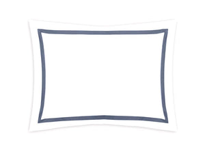 Pillow Sham  - Matouk Lowell Steel Blue Bedding at Fig Linens and Home