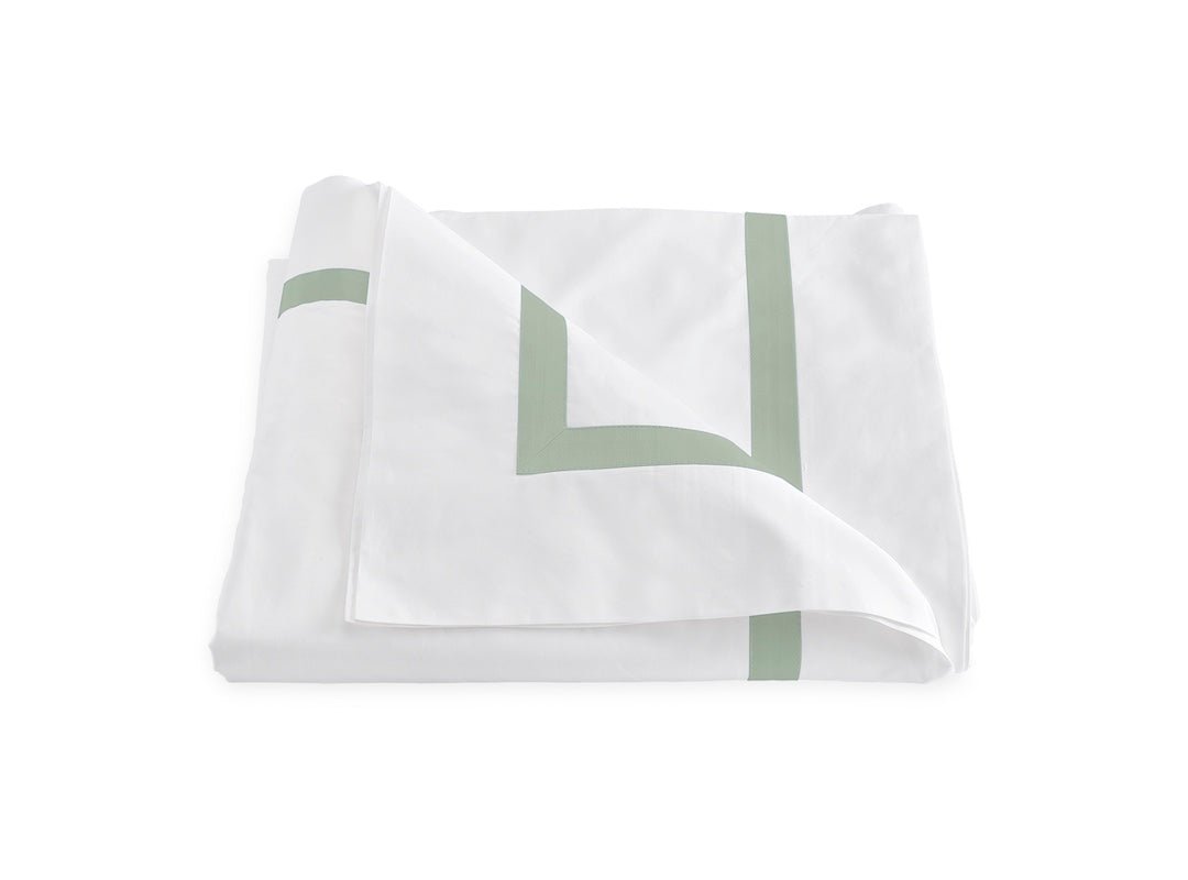 Matouk Bedding -  Lowell Celadon Green Flat Sheet at Fig Linens and Home