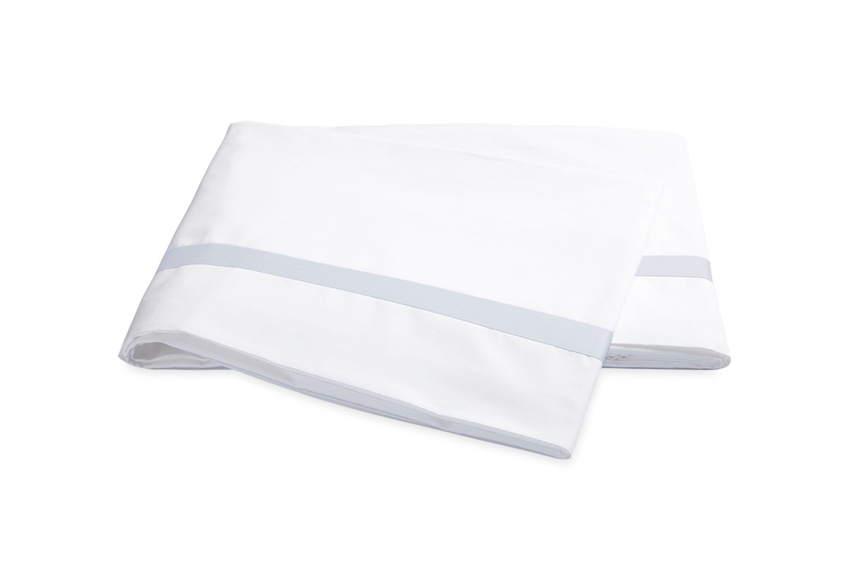 Matouk Bedding -  Lowell Dove Flat Sheet at Fig Linens and Home