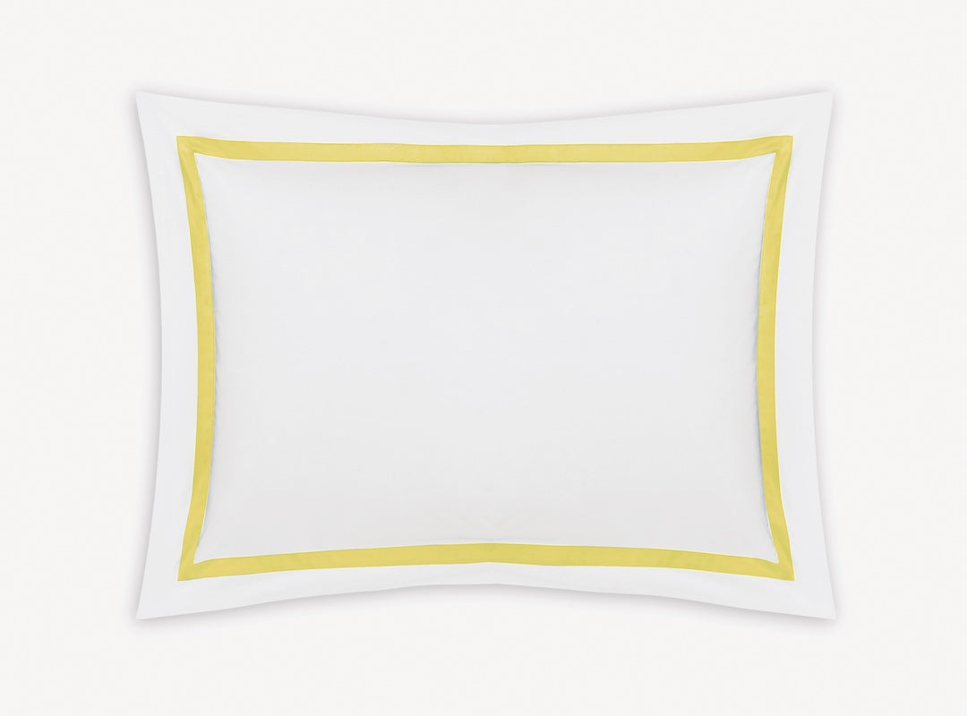 Matouk Bedding -  Lowell Lemon Yellow Pillow Sham at Fig Linens and Home