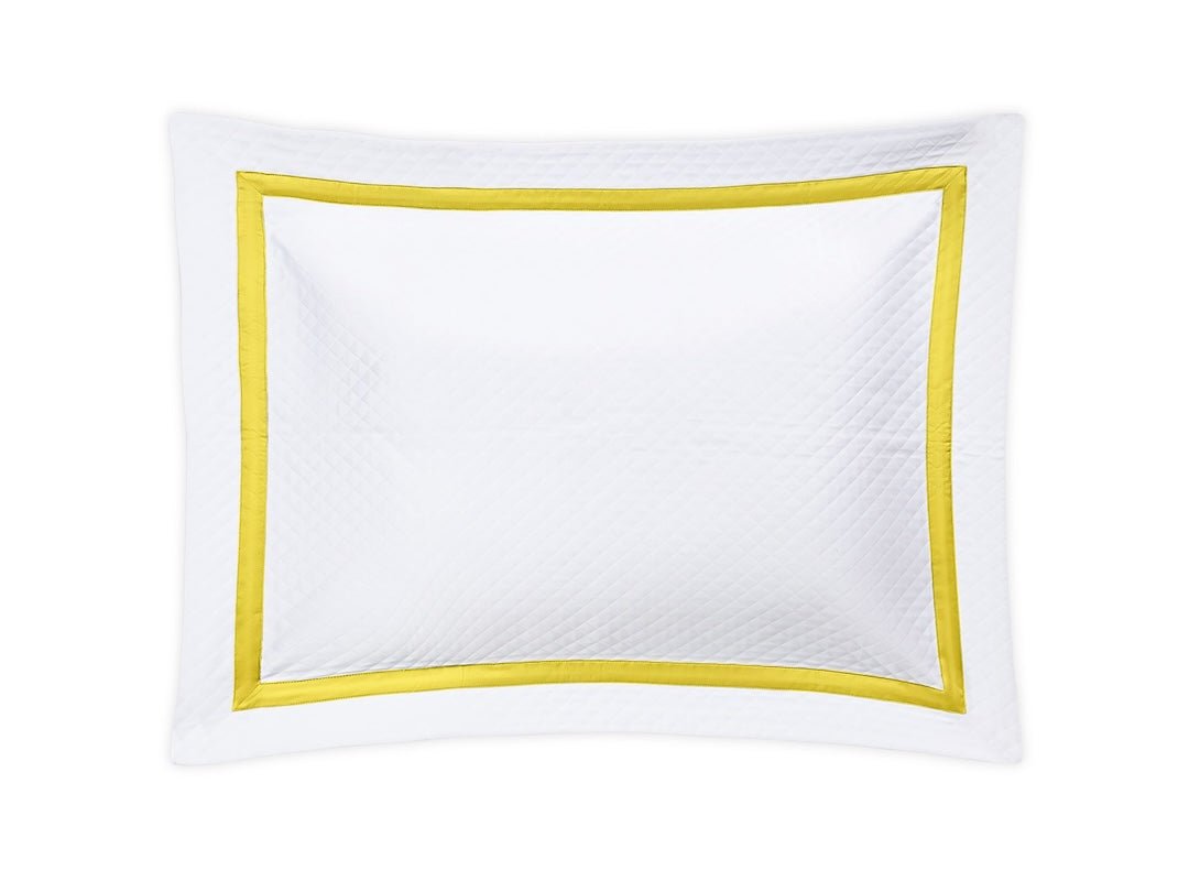 Matouk Matouk Lowell Matelassé Lemon - King Sham 21 x 36 Lemon at FIG LINENS AND HOME - 2